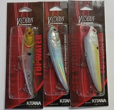 Vicious Tournament Series Top Waters In Natural Shad/Ghost Minnow/ Chrome Black