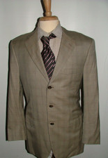 MENS BRIONI BLAZER SIZE 40 R WOOL SE MADE IN ITALY BLACK GRAY PLAIDS 090