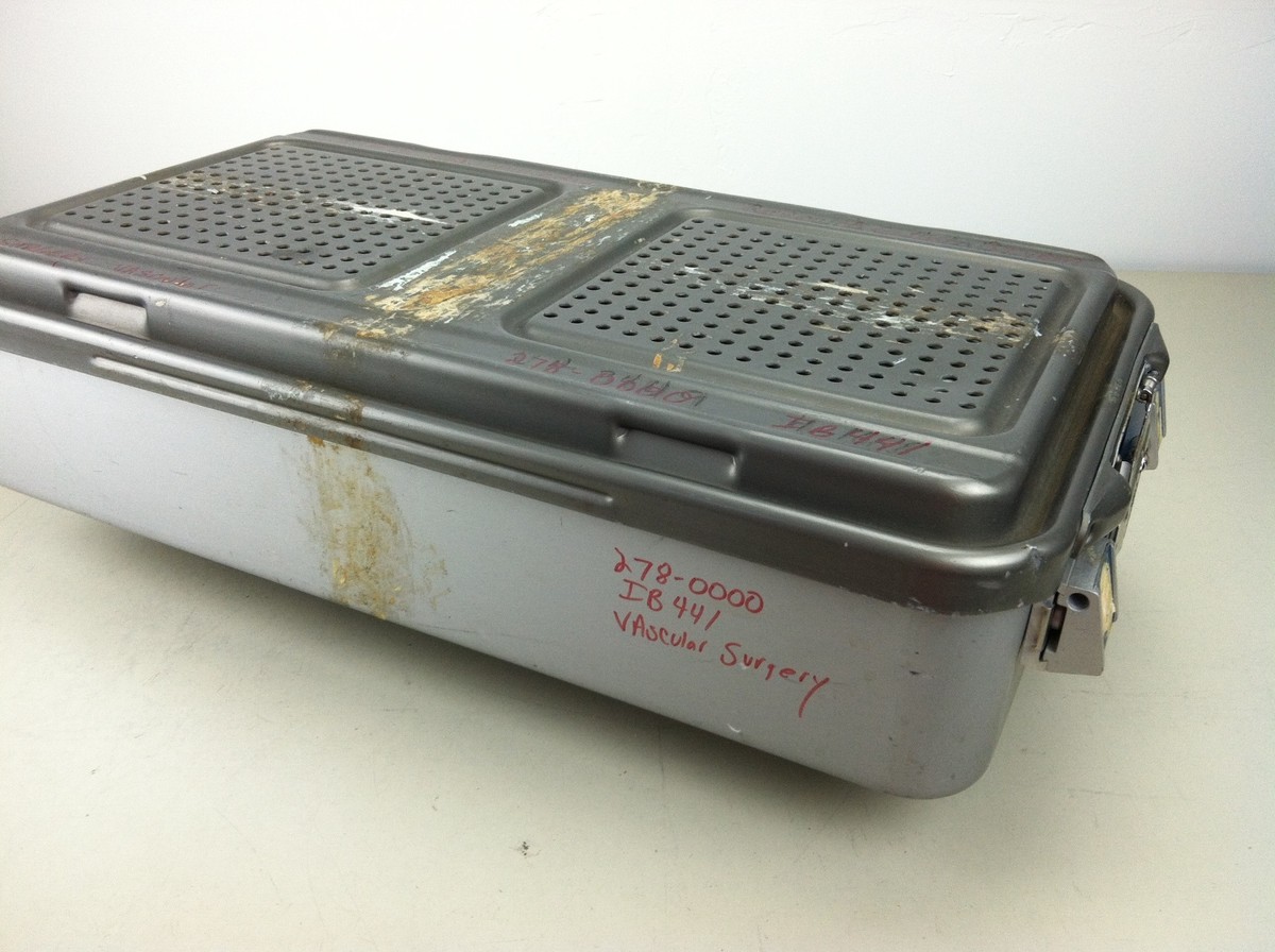 V. MUELLER GENESIS FULL SIZE STERILIZATION MEDICAL CONTAINER 23.5