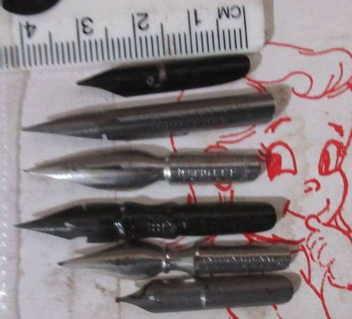 LOT A-6 VINTAGE ASSORT PEN NIBS+YORKIL-HINKS & WELLS++LISTING+LETTER+DRAW+MAGNA+ - Picture 2 of 2