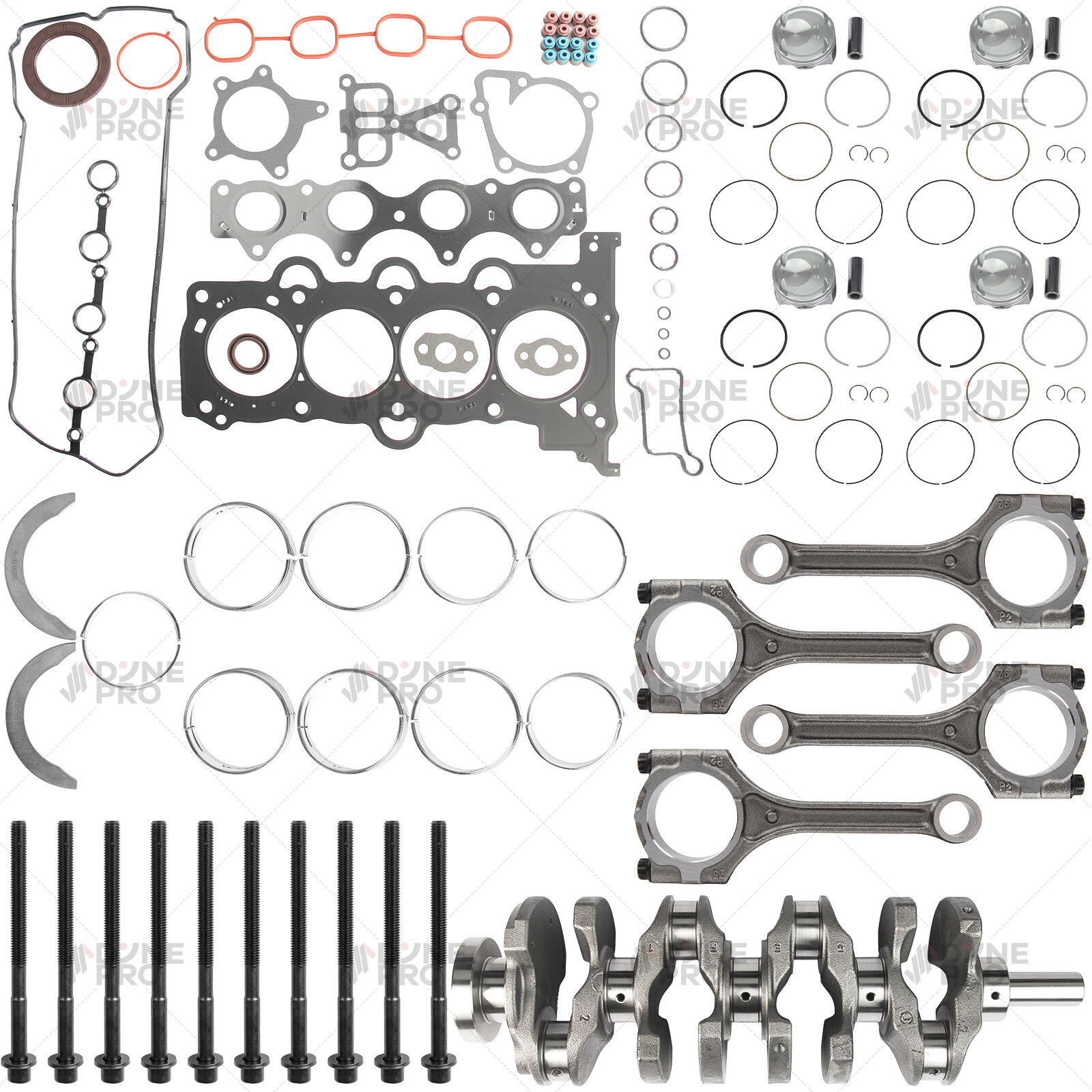 Hyundai Kia G4FJ 1.6L Engine Rebuild Kit with Crankshaft Con Rods & Bearings