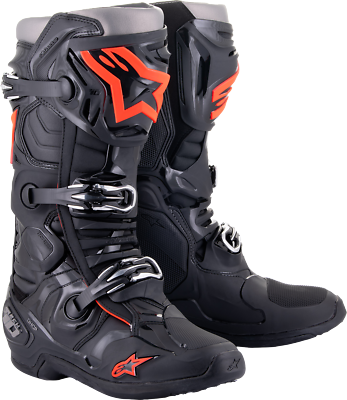 Alpinestars Tech 10 モトクロスブーツ 29cm US10 Alpinestars Tech 10 Boots Black/Red Fluorescent 10 | eBay