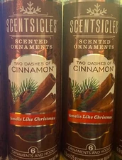 Two dashes of cinnamon scentsicles  scent sicles 2 bottles scented ornaments