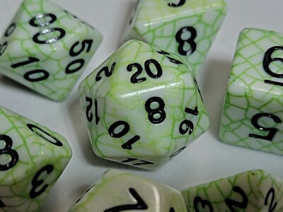 Reptile Skin Dice Set Poly RPG DnD Dungeons Dragons AD&D Pathfinder d20