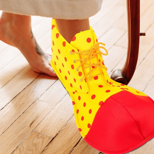 Scarpe Da Clown Uomo Festa Di Halloween Costume Cosplay Per Pagliaccio - Foto 10 di 12
