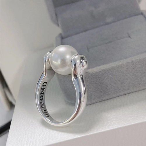 Uno de 50 Ring MOODY RING with a white pearl eBay