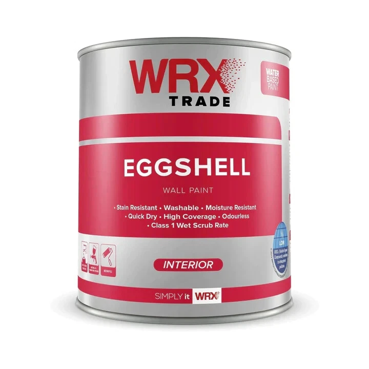 WRX Trade Eggshell Interior Wall Paint Anti Mold 5Ltr Brilliant White