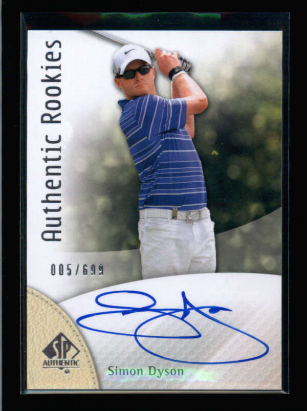 SIMON DYSON 2013 UD SP AUTHENTIC #76 ROOKIES AUTOGRAPH AUTO #005/699 BA2151