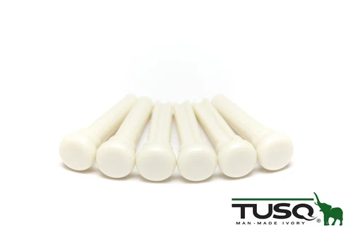 Graph Tech Tusq Presentation Style Bridge Pins, White PP-4000-00