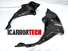 2024, 2025 KAWASAKI ZX6R NINJA REAL CARBON FIBER DASH CONSOLE INTAKE COVERS 2PC