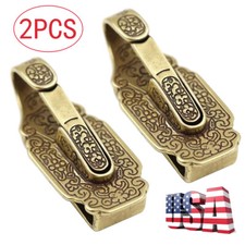 2Pcs Brass Waist Belt Clip Keychain Belt Loop Key Holder Keyring Wallet Chain
