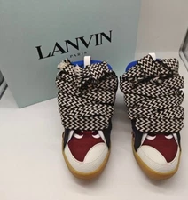 Lanvin Curb Sneaker Leopard Print Calf Hair FMSKRK11NLEXH21 Size 44/ 11 US Mens