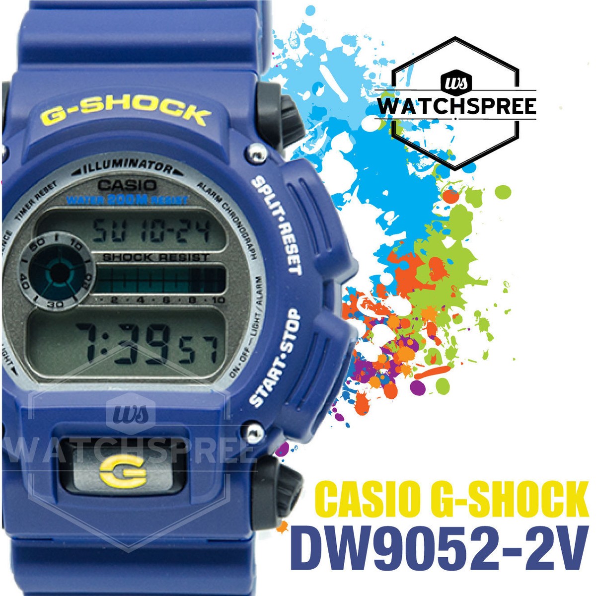 Casio G-Shock Sports Men's Blue Resin Band Watch DW9052-2V DW-9052