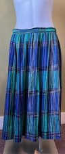 VTG Women s Pleated Skirt Plaid Size 14 TICA Made in USA Union Tag Preppy