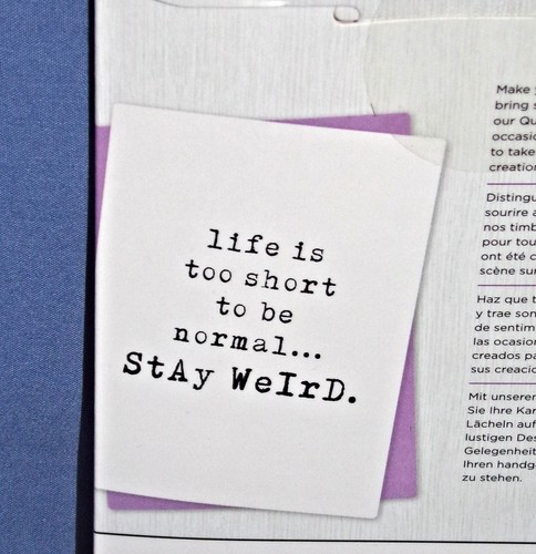 Crafters Companion Stay Weird Clear Acrylic Stamp Funny Cute Silly Saying New - Picture 2 of 4