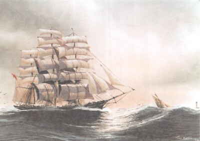 SEGELSCHIFFE POSTKARTEN CUTTY SARK KONTINENTALGRÖSSE SEHR GUTER ZUSTAND