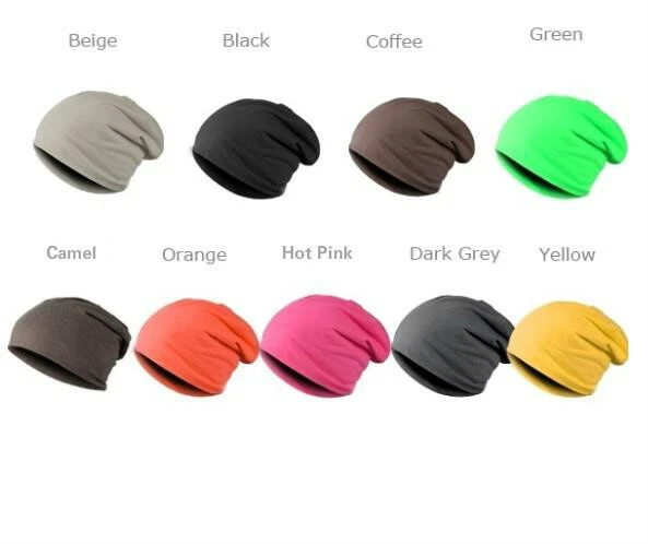 Gorro fino tejido liso sombrero holgado puño holgado calavera sombreros esquí hombres mujeres Foto 3 de 3