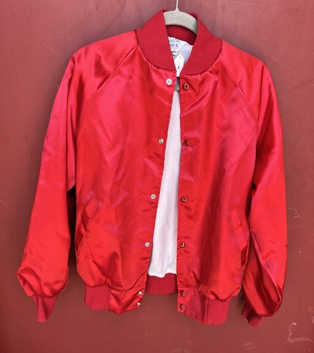 STARLETS rote Satinbomberjacke WestArk USA - mittlerer Jubeltanz - Bild 3 von 6