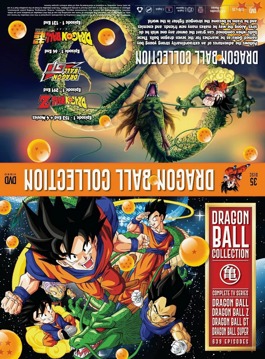 Dragonball Z (Ep 1- 291End) & Dragonball GT (Ep 1-64End) DVD with English  Dubbed