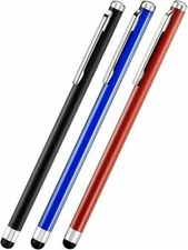 Insignia - Stylus Pen [3 Pack] Universal Capacitive Touch Black, Red, Blue