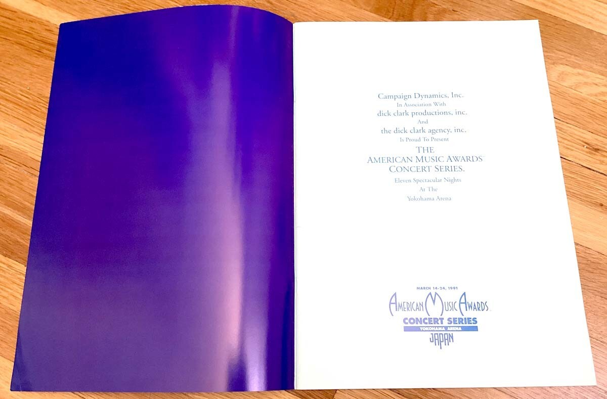 American Music Awards 1991 プログラム &チケット 1991 American Music Awards – A Night of Music, Magic & Major