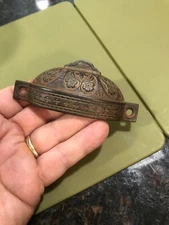 RARE ANTIQUE APOTHECARY BIN IRON  “CRAFTSMAN”  HANDLES OLD ANTIQUE PER PIECE!