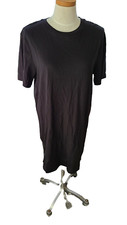 Divided ladies size M black tshirt dress w/ side zippers  A3
