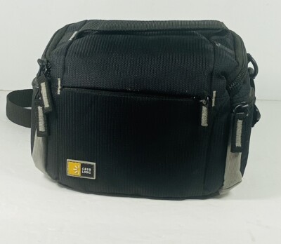 Case Logic Small Camera Camcorder Bag 8 x6 x4 Handle Strap Padded Black Gray EUC