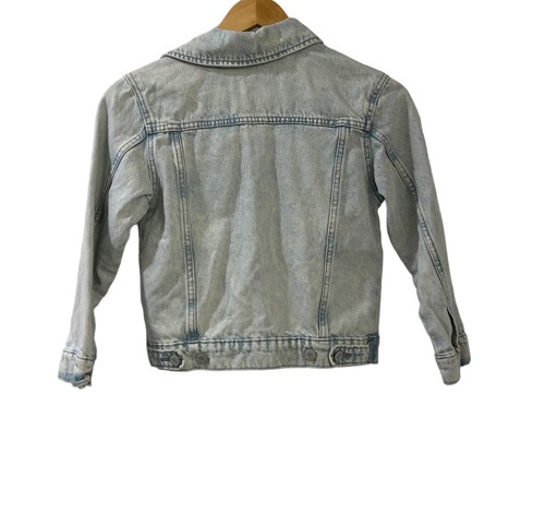 Old Navy Jean Jacket Girls Size M Age 8 Denim Light Wash Long Sleeve Button Up - Picture 9 of 9