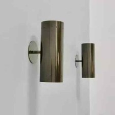 Coppia di applique da parete in ottone luce metà secolo italiano lampada mode...