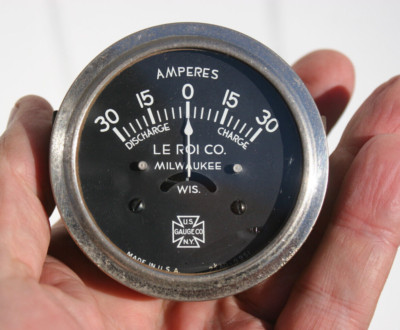 Le Roi Co. - US Gauge Co. Company Vintage 30-30 Amp 2 5/8'' Gauge - 2 1/2 AD 4951