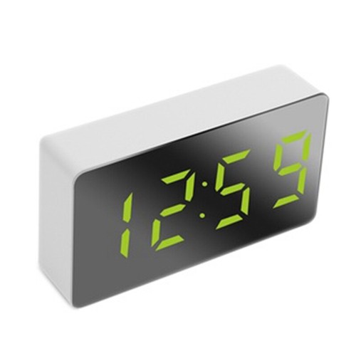 1X(Mini Schreibtisch Uhr Digital LED Temperatur USB Nachttisci - Bild 1 von 10