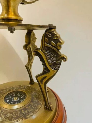 18" Solid Brass Armillary Sphere Vintage Nautical Astrolabe Globe Nautical Decor - Picture 2 of 5