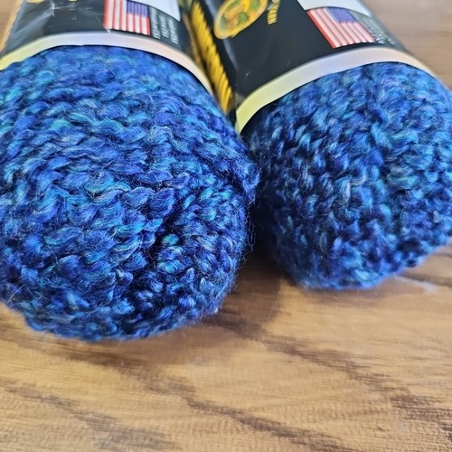 Lion Brand Homespun Yarn - 6 oz Skein - 302 Colonial Blue Lot Of 2 - Picture 3 of 4
