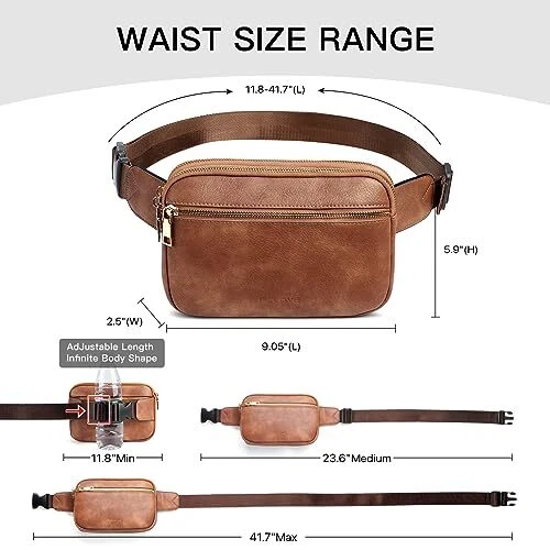 Belt Bag for Women Crossbody Bags for Women Trendy Chest Bag for Men F-Brown Belt Bag for Women Crossbody Bags for Women Trendy Chest Bag for Men F-Brown