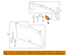 GM OEM Liftgate Tailgate Hatch-Latch Cover 23183556