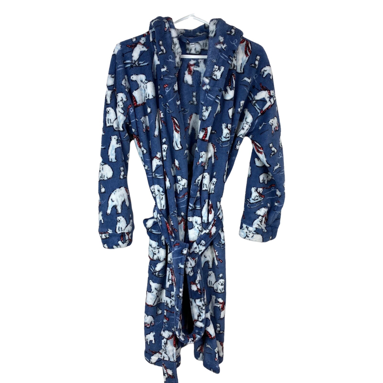 Vera Bradley Robe w Hood Plush Fleece Polar Bears Blu… Gem