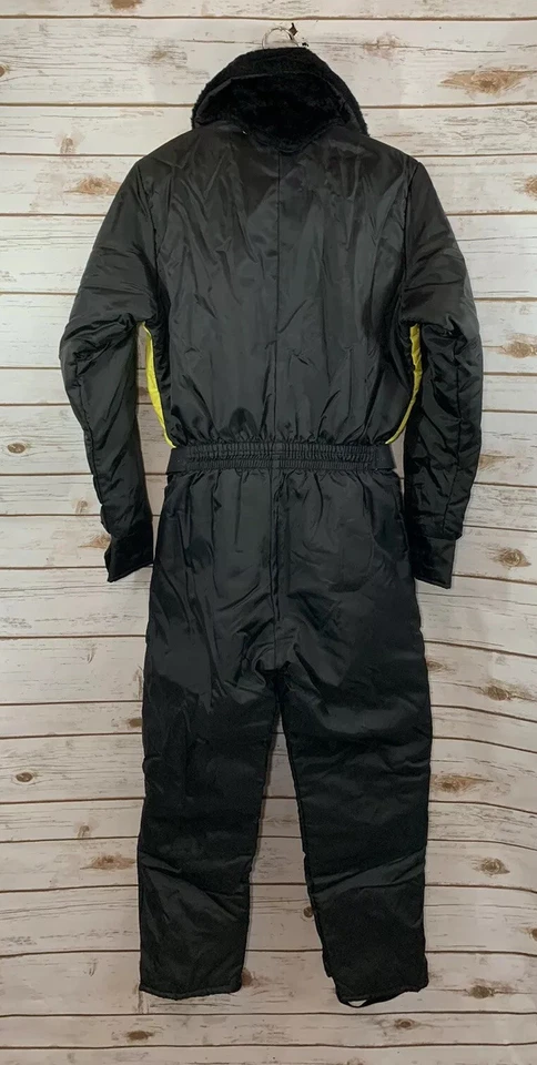 Vintage Women’s Walls Blizzard Pruf Black Yellow Sz 16 Snowmobile Ski Snow Suit - Image 2 of 4