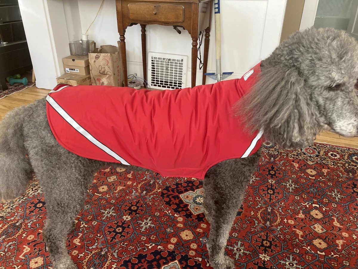 RC Pets Products Jacket Lined Water Resistant Dog Coat Size 24 Red Dk Gray