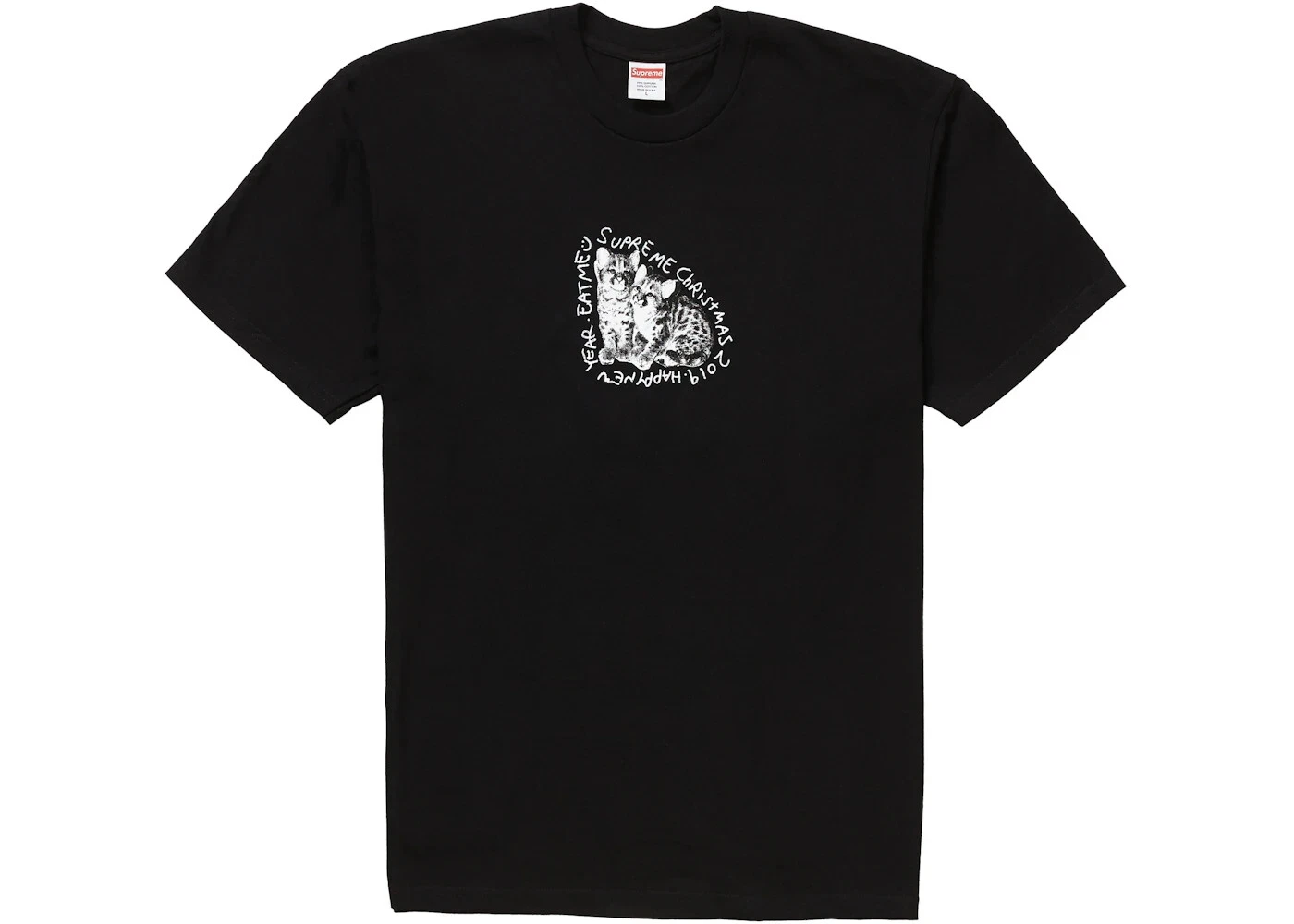 Tee shirt Supreme Eat Me (taille grande) noir FW19 flambant neuf