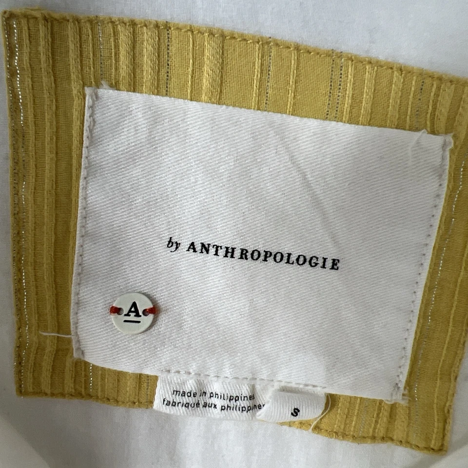 Anthropologie Womens Jacket S Ivory Lace Slouchy Pockets Toggle Waist Button Up - Image 3 of 4