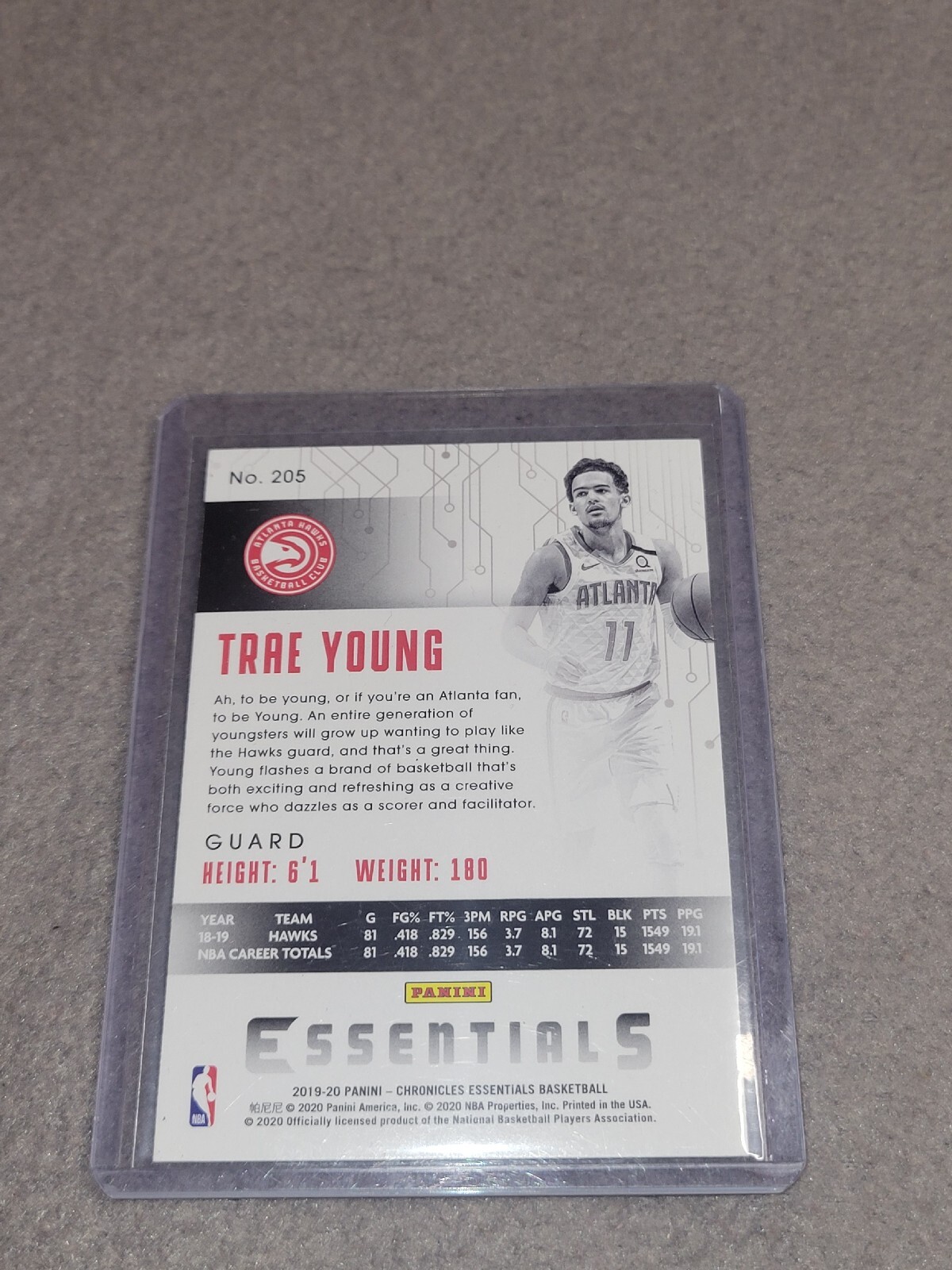 2019-2020 Panini Chronicles Essentials Trae Young #205 thumbnail 2