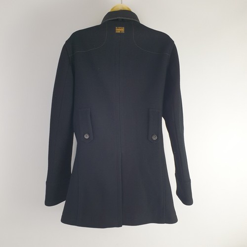 G-Star Raw Decoy Wool Garber Trench Women's S Jacket Black Coat SP25 - Picture 5 of 22