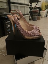 Jimmy Choo Pink Glitter Heels 36.5