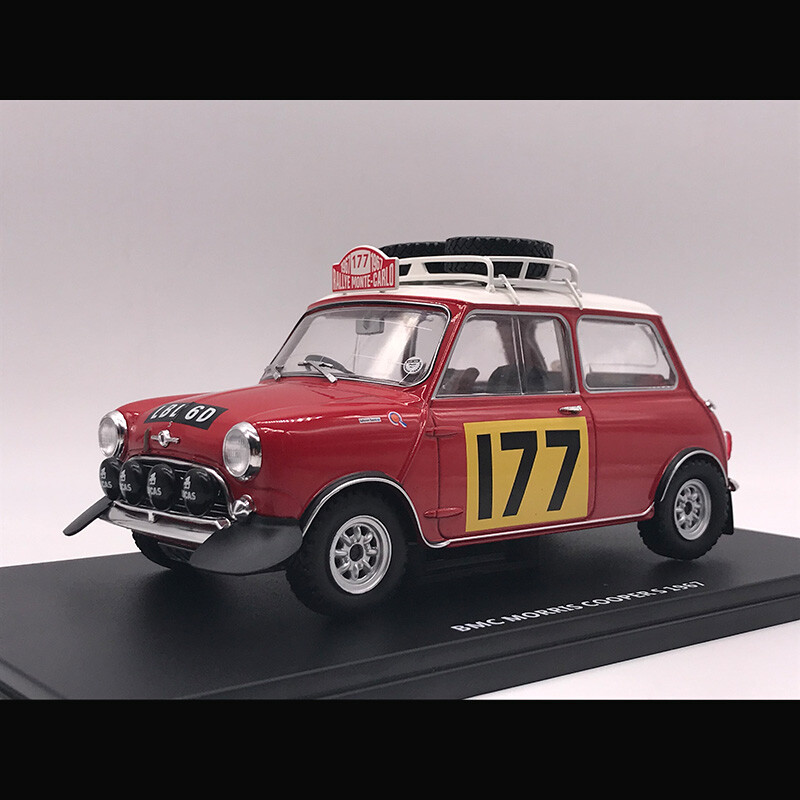 Ixo 1:18 BMW Morris Cooper S 1967 #177 Red Alloy Diecast Car Model Collection