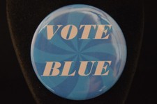 LOT of 3 VOTE BLUE BUTTONS pin pinback 2 1/4" DEMOCRAT political action