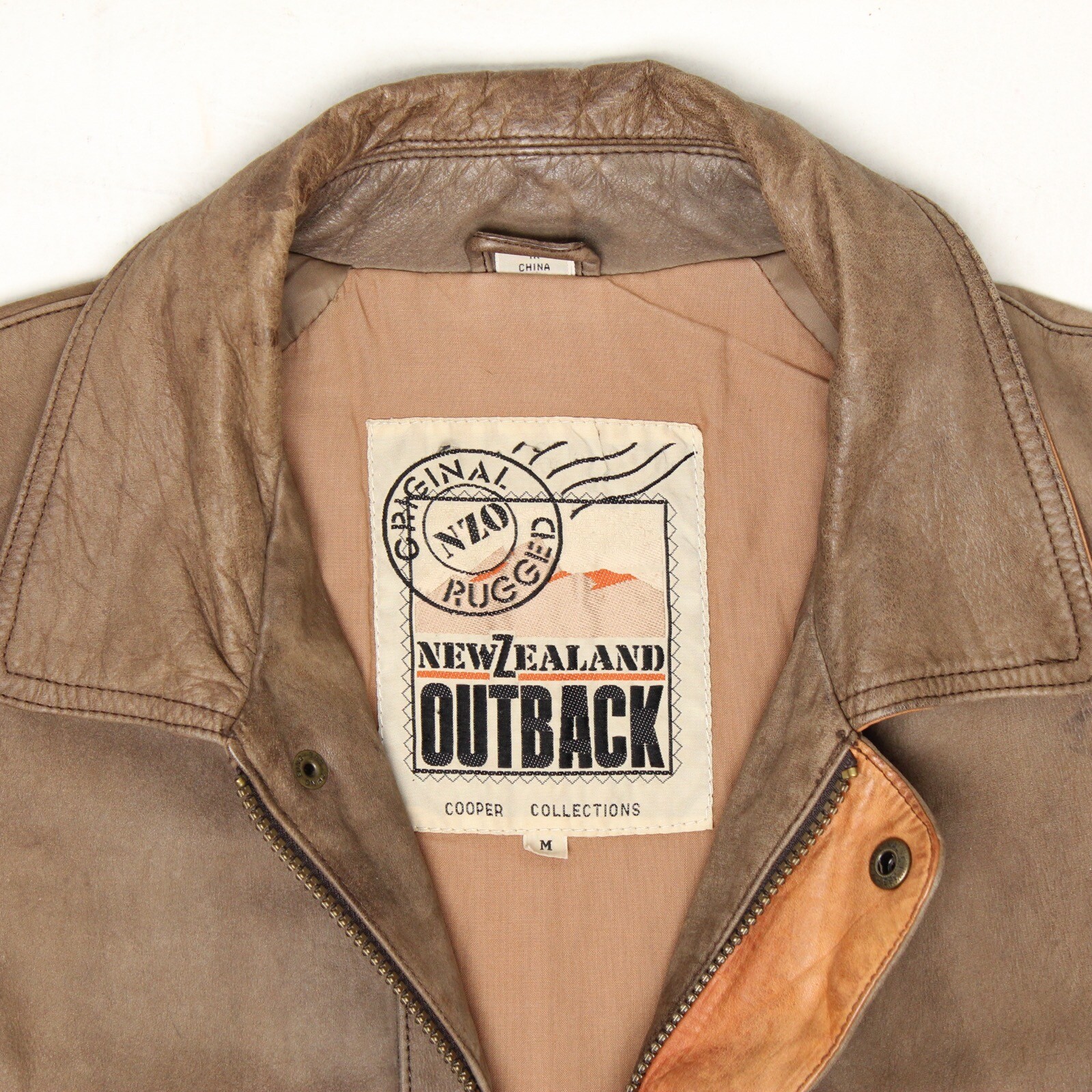 Cooper New Zealand Outback Mens Leather Bomber Jacket… Gem