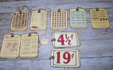 9~Vintage~Ephemera~Numbers~Junk Journal~Linen Cardstock~Gift~Hang~Tags