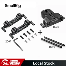 SmallRig  Baseplate with Dual 15mm Rod Rail 1674 +15mm Rods 1053+15mm Rods Clamp