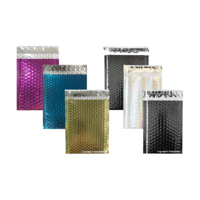 Glamour Shiny Metallic 6x10 4x8 8.5x12 Bubble Padded Mailers #0 6.5x10 #000 #2